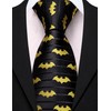 Barry.Wang Silk Ties for Men Fun Necktie and Tie Clip