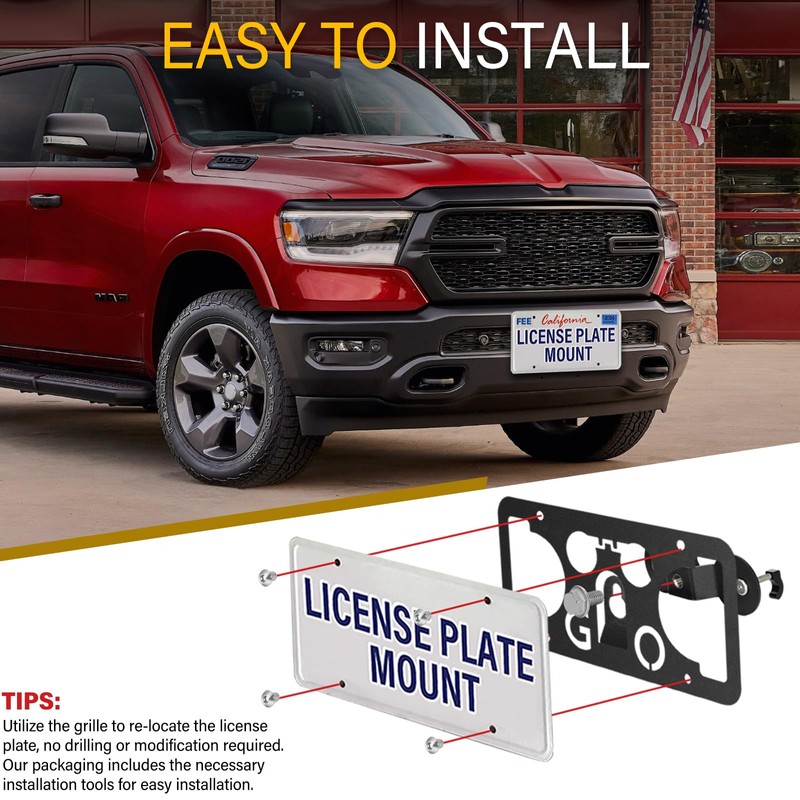 No Drill License Plate Holder Compatible with Acura Integra 2023-2024