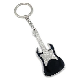 Freedale Guitar Keychain for Men Mini Cute Bass Key Chain Ring for Kids High-end Car Keyring Electric Guitar Key Holder (Black)