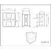 QCAA Solid Brass Sliding Door Pull Privacy Pocket Lock, Oil