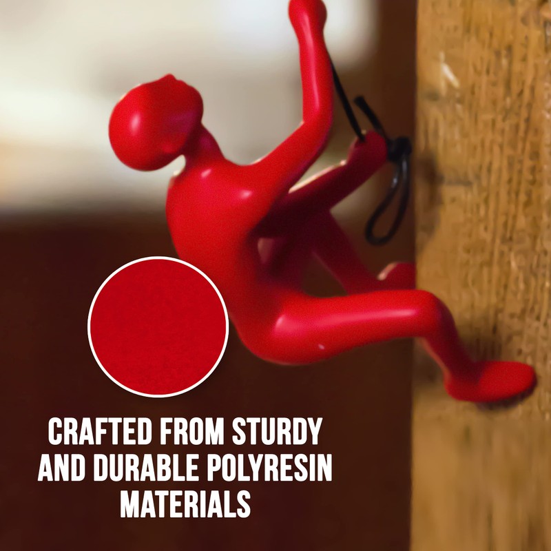 Climbing Man Wall Art 676685026873 Red