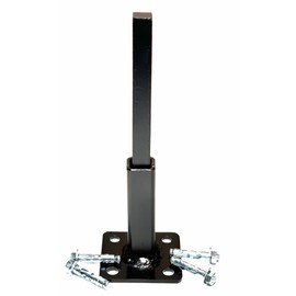 Repair 1" Rusted Out 2 Step Railing Posts 4" Mount No Welding Slips Inside Rails one inch Square Hollow Post Rail Post Repair Foot on 3" Square Base for Square Tube Posts Black Paint w Hardware