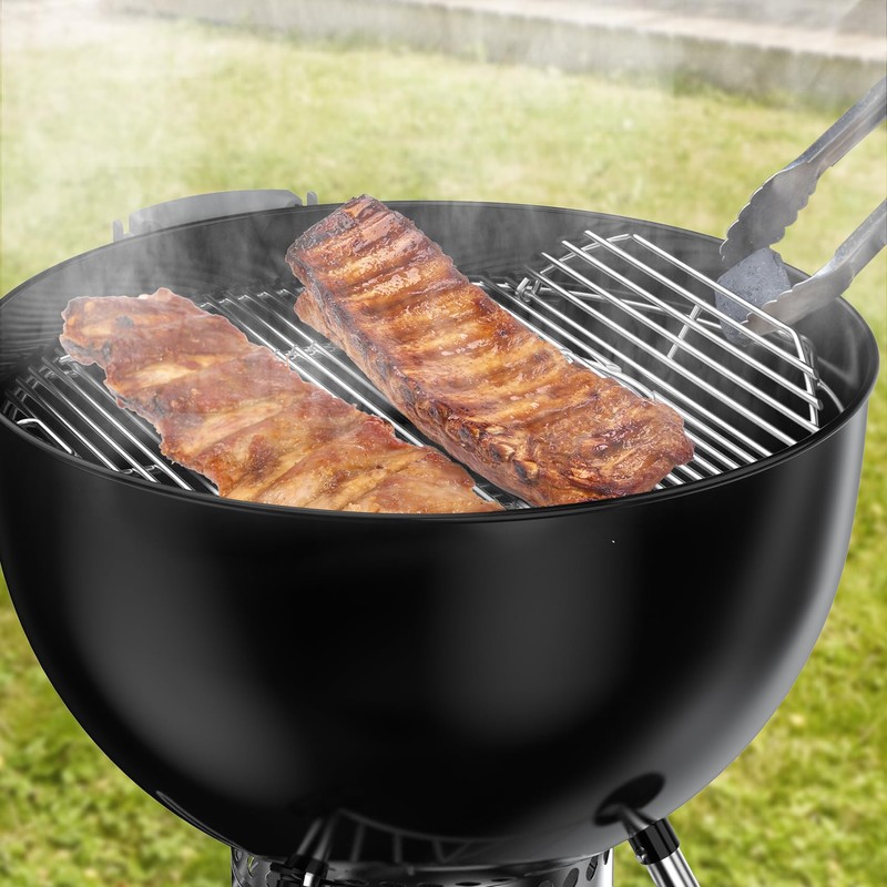 Charkettle Stainless Steel Double-Side Hinged Grill Grid with Handle, Replacement