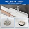 LukeTarp Brushed Nickel 972-098J Bathroom Sink Push & Seal Pop