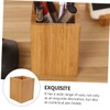 STOBOK Bamboo Storage Bucket Desk Pen Holder Organizer Kitchen Organizer