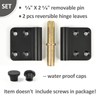 3.5 inch Lift Off Hinge 6 Pack Black Door Hinges