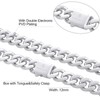 KRKC&CO Cuban Link Chain Flat Curb Chains, Men’s Stainless Steel