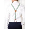 LINILI Leinen Hosentr√§ger mit Leder f√ºr Herren, Y-Form und 3cm