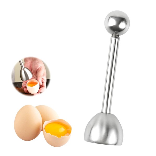 Stainless Steel Egg Topper, Egg Opener with Ball, Robust Egg