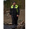 SaphiRose Men's Rain Suit High Visibility Reflective Work Rain Jacket