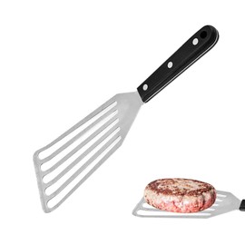 Fish Spatula, Stainless Steel Slotted Turner with Solid ABS Handle, Non Stick Frying Spatula for Cooking