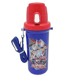 OSK Ultra Heroes SC-600B Direct Drinking Water Bottle, 20.3 fl oz (600 ml), Made in Japan, Includes Exclusive Shoulder Strap, One-touch Open, Wide Mouth, Easy to Drink, Easy to Wash, Antibacterial,