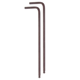 sourcing map 2pcs Ball End Hex Key Wrench 2.5mm S2 Steel L-Shape Long Arm Hexagon Metric Wrenches Repairing Tool for Home Equipment Repair, Red