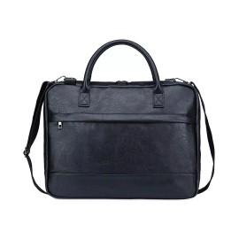PX Men's Faux Leather Briefcase Black