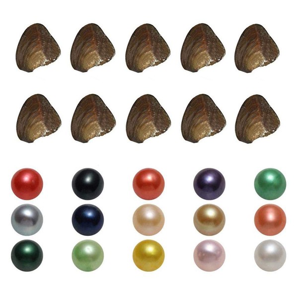 15PCS Freshwater Pearl Oyster Cultured Love Wish Round Pearls Various