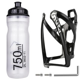 Bicycle Bottle Holder, Drink Holder, Bicycle Water Bottle with Holder, Universal Bicycle Drink Holder, Suitable for Bicycles, Racing Cars, Mountain Bikes, Includes 750 ml Water Cup