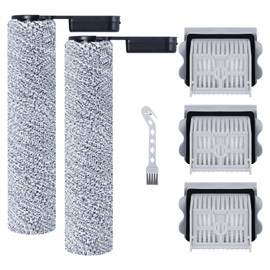 Fixbetter Accessories set for Roborock Flexi/Flexi Pro Nass dry vacuum cleaner with suction power accessories, 2 brush rollers, 3 HEPA filters, 1 cleaning brush