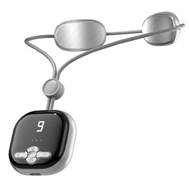 Pendant Intelligent Neck Massager Electric Pulse Neck Massager 19 Levels 6 Modes Portable Hanging Cervical Spine Massager Grey