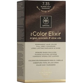 Apivita My Color Elixir No 7.35 Blonde Intence Copper (Hair Color Cream 50ml & Color Developer 75ml & Post Color Hair Cond 2x15ml)