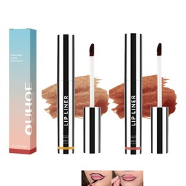 ONMYLOVIN 2PCS Peel Off Lip Liner Lip Stain, Peel Off Lip tint Tattoo, Long lasting Stain,Waterproof Lip Liner Tattoo Matte, Transfer-proof