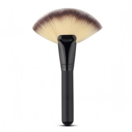 Professional Fan Makeup Brush - Soft Bristles for Highlighting, Blush & Bronzer - Ideal for Cheekbones & Precise Application​