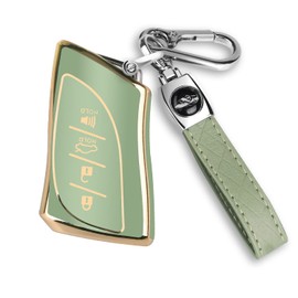 MILD EAST For Lexus Key Fob Cover Fit for 4 Buttons TPU Full Cover for Lexus ES350 ES300h UX200 LS500 LS500H LC500 LC500h, Green, universal