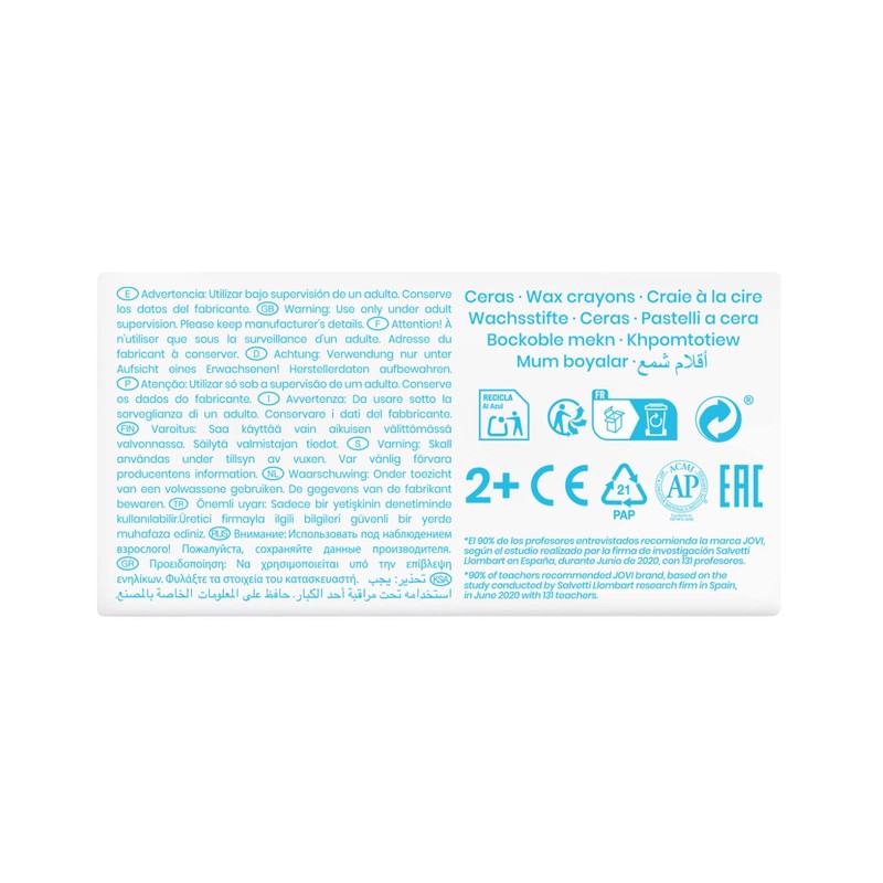 Jovi - Pastelli a Cera Jumbo Easy Grip, Confezione da