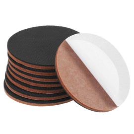 PATIKIL 3.1" Felt Furniture Pads, 8 Pcs Round Non Slip Furniture Pads Self Adhesive EVA Furniture Feet Non Skid Furniture Grippers for Hardwood Floors Protectors, Black