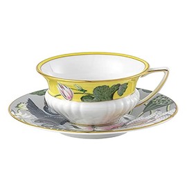 Wedgwood Wonderlast 1057268 Water Lily Tea Cup & Saucer, 6.8 fl oz (200 ml), Wedding Gift