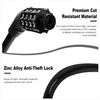 Fioria Bicycle Cable Lock Bicycle Cable Locks Security 4-Digit Resettable