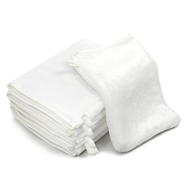 PHOGARY 6 Pack Flannel Face Cloths Face Body Wash Cloth, Super Absorbent & Soft Facial Mitts, Reusable Makeup Remover Wash Gloves Bath Mitt, Baby Guest White Towel Small Hand Towels-13x20cm