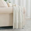 BOURINA Textured Solid Soft Sofa Throw Couch Cover Knitted Decorative