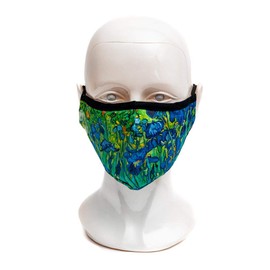 MODGY Fashion Mask 3-Layer Cloth Face Masks with Filter Pocket Insert, Nose Wire, Adjustable Ear Loops, Breathable, Reusable, Washable, Women, Men, Adults, Van Gogh Irises