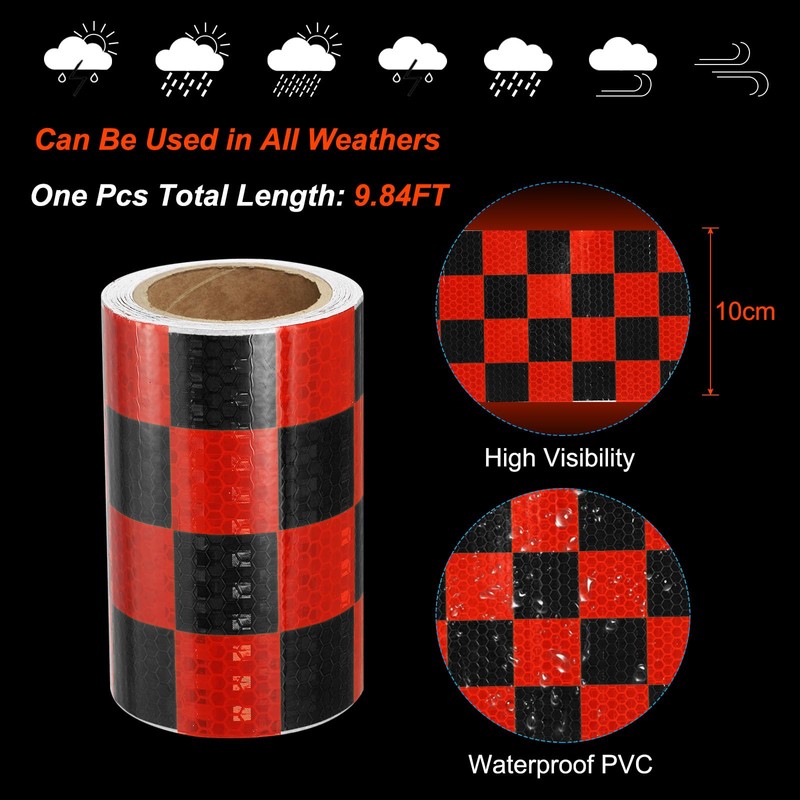 PATIKIL Reflective Tape, 1 Roll 4 Inch x 10 Ft