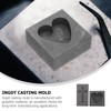 Operitacx Casting Molds Set 2pcs Heart Cross Graphite Molds for