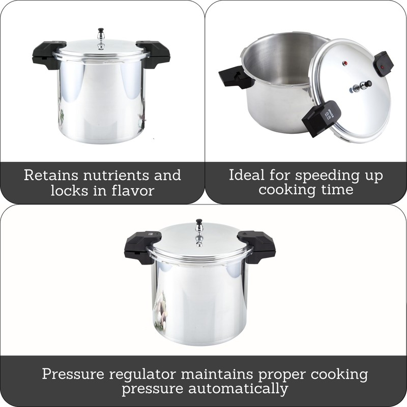 IMUSA USA A417-80808 22Qt Jumbo Stovetop Pressure Cooker with Regulator
