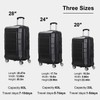 NIUTA 3 Piece Luggage Sets TSA Lock and 20"/24"/28"-Black, 20/24/28