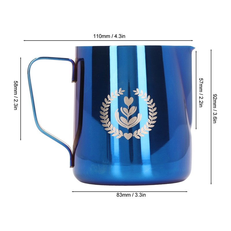 350ml Coffee Milk Frothing Pitcher Cup Thickened 304 Stainless Steel