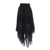 DINGJIUYAN Women's Goth Flowy High-Waisted Skirt