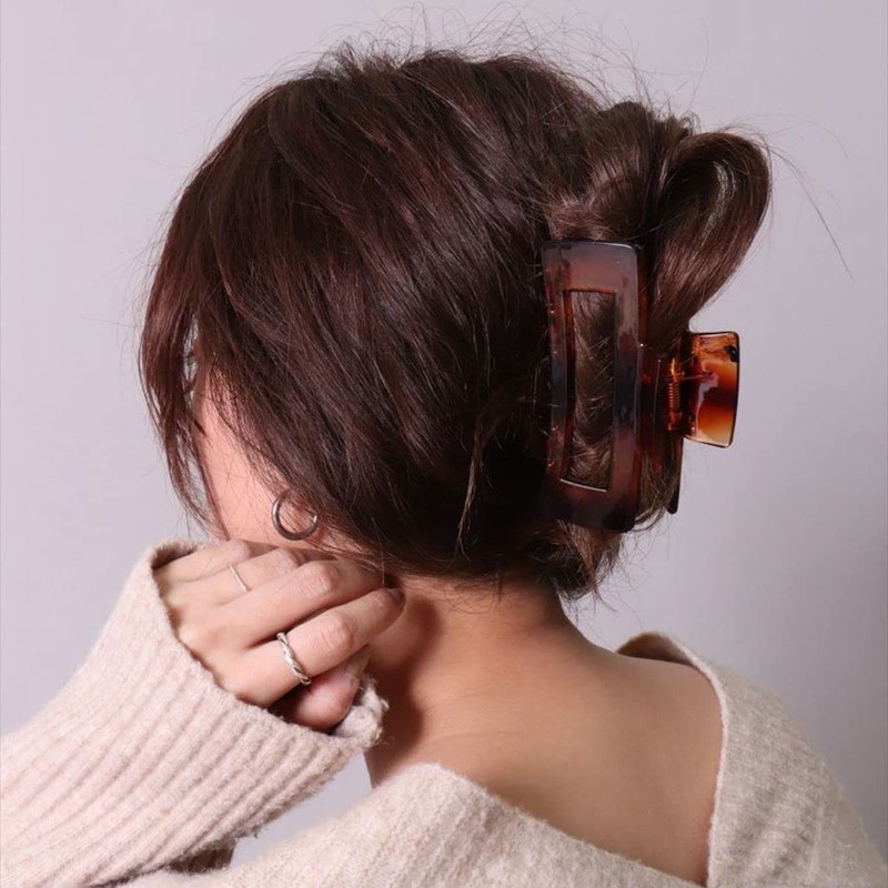 Big Square Hair Clip (BG0044) (Clear)