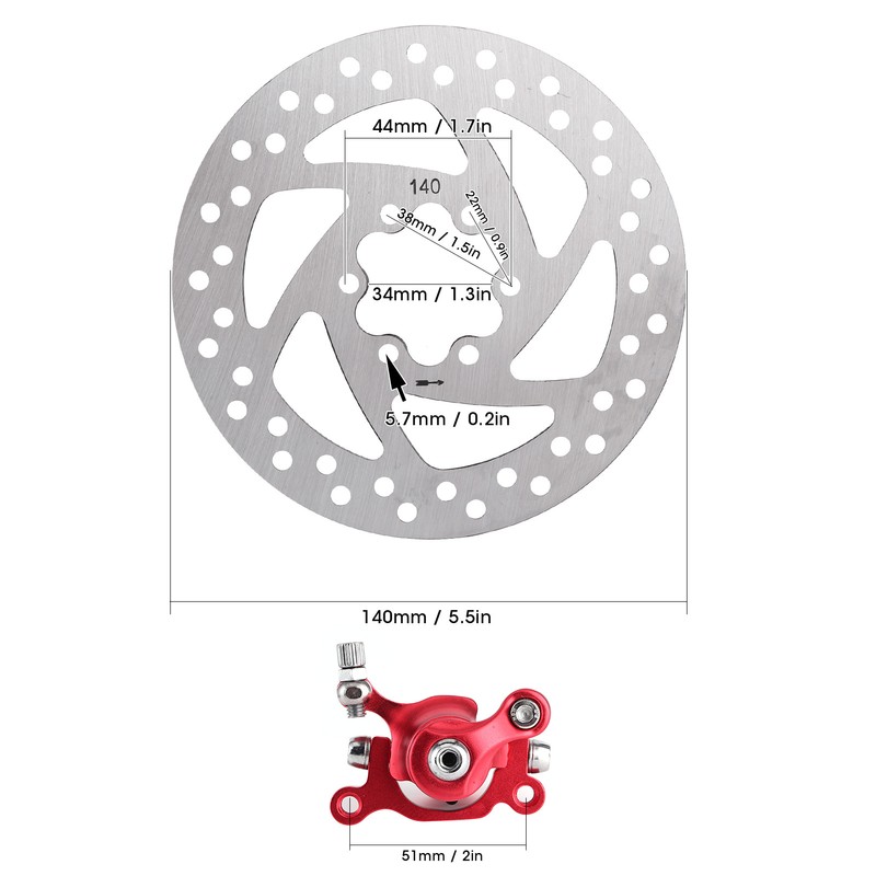 Aluminum Alloy Brake Caliper Brake Pad Set Universal for 2448V