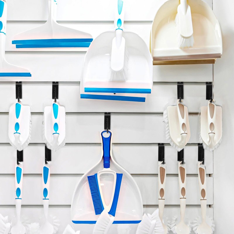 WRINGKIT 25 Pack Slatwall Hooks Hangers, Heavy Duty J Shaped