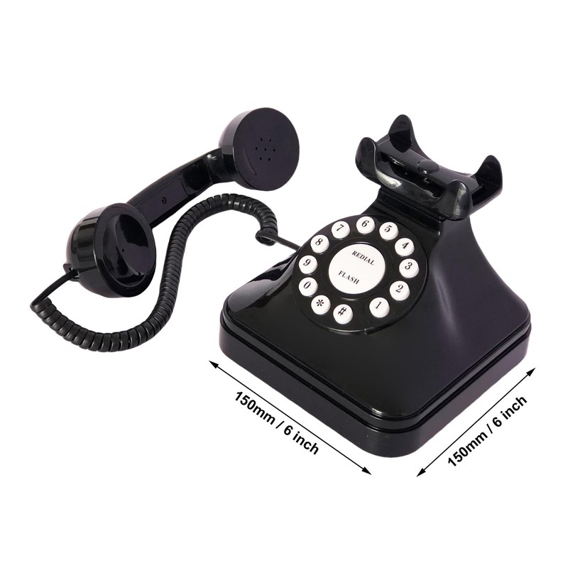Retro Landline Home Phone,TelPal Corded Old Fashion Desk Phone, Basic