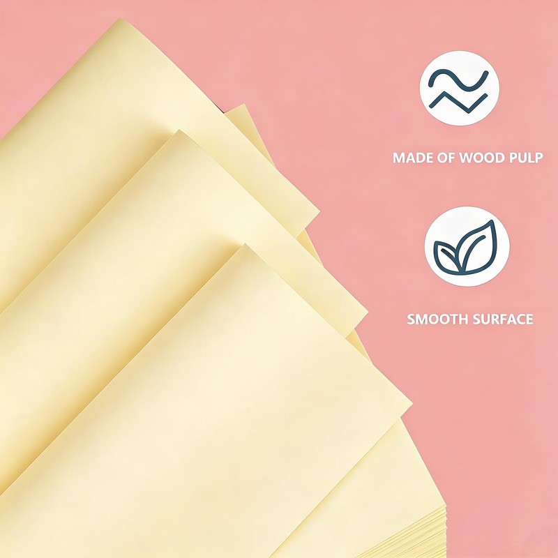 100 Sheets Yellow Arts Craft Paper for Drawing 17.3”x 23.4”Construction