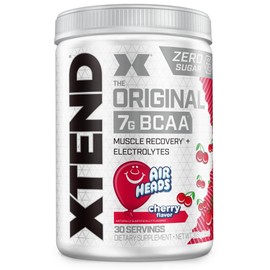Xtend Original BCAA Powder Airheads Candy Flavor, 7g BCAA and 2.5g L-Glutamine, Sugar Free Post Workout Muscle Recovery Drink with Amino Acids for Men & Women, 30 Servings