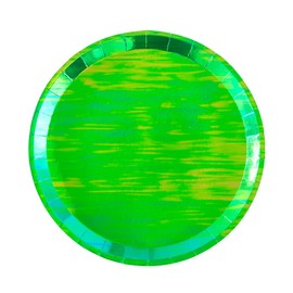 Jollity & Co Party Supplies | Posh, Emerald City Round Dinner Plates | Great For Jungle Themed Party, St. Patricks Day, And Birthday Decorations | Paper, 8 Pack