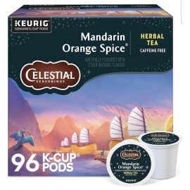 Celestial Seasonings 🍵Celestial Seasonings Mandarin Orange Spice Herbal Tea Keurig K-Cup Pods 96/Box