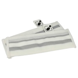 vhbw 4 x Mop Covers Compatible with Kärcher SC 3 Upright EasyFix Steam Mop, Microfibre Grey White