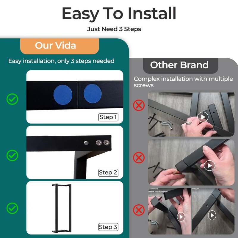 VIDA-ZONE Towel Racks for Bathroom,304 Stainless Steel Towel Storage Racks