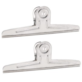 Extra Large Bull Clips 2 Pack 12 Inch Stainless Steel Large Binders Paper Clamps File Holder Clips for Bag Paper File Poster(Silver)